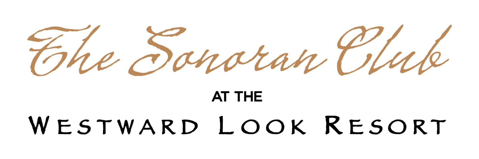 The image shows the text "The Sonoran Club" written in a brown, cursive font.